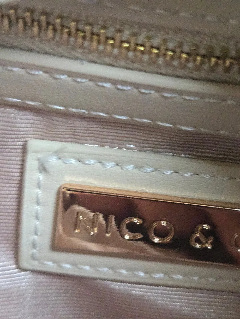 Nico & Olive Oatmilk Woven Leather Hobo Bag